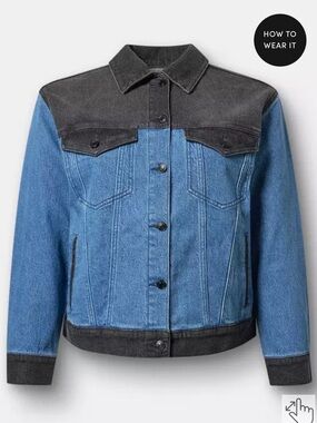 Brand new Torrid Vintage Stretch Denim Trucker Jacket size 00